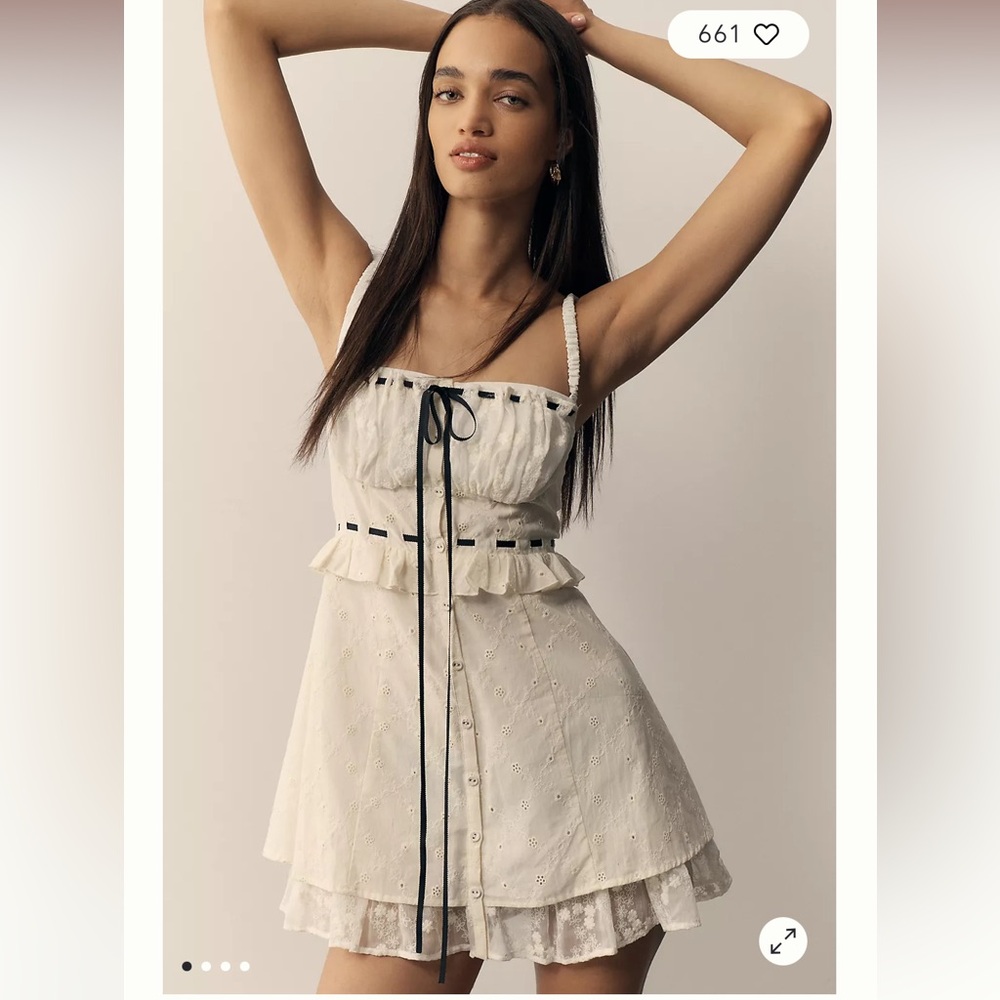 For Love & Lemons Sora Eyelet Mini Dress